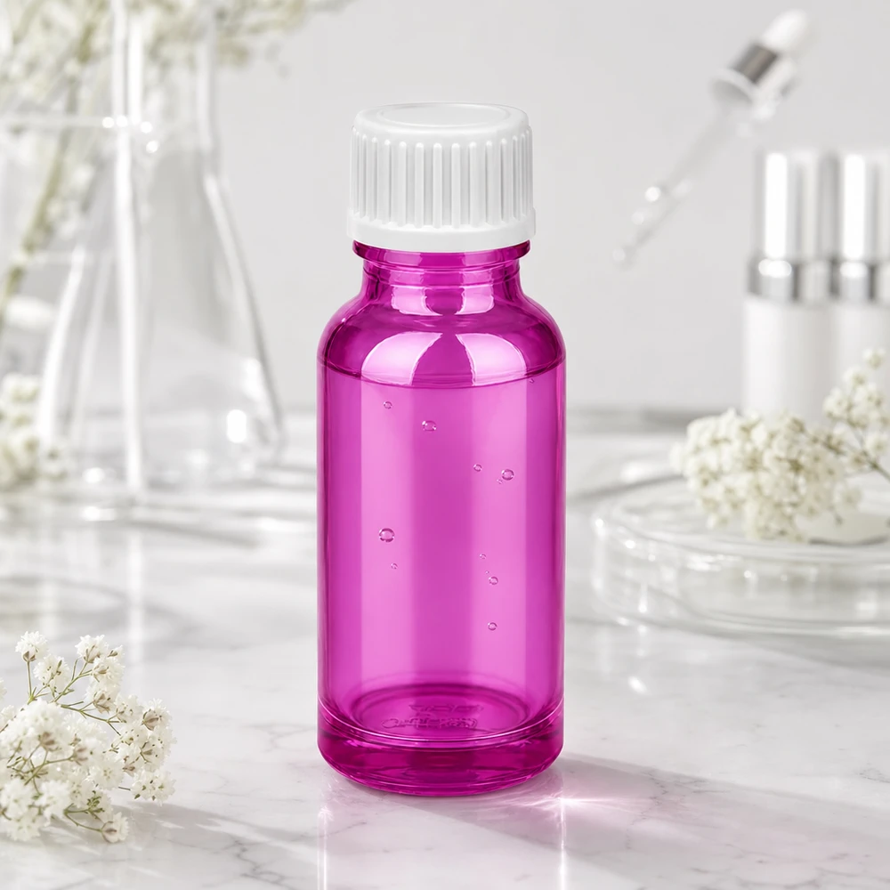 20ml lahvička s kapátkem 0,9 mm bílá standardní PurpleLine. UT18/20 Violette 20ml Tropfflasche mit Standardgewinde für professionelle Anwendungen