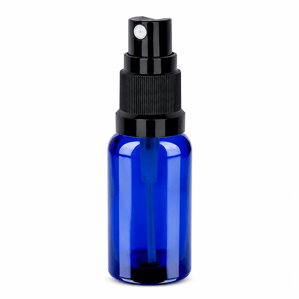 Professionelle 20ml Sprühflasche STD BlueLine mit UV-Schutz durch blaues Glas