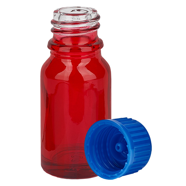 10ml láhev s 11mm šroubovacím uzávěrem modrá Standard RedLine UT18/10 10ml láhev s 11mm šroubovacím uzávěrem modrá Standard RedLine UT18/10
