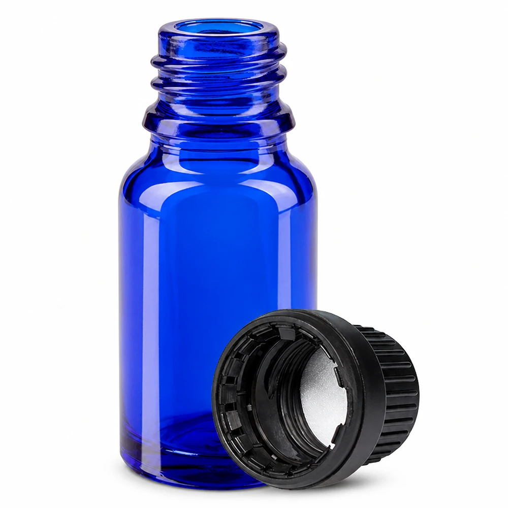 10ml lahvička 11mm šroubovací uzávěr černý BlueLine UT18/10.