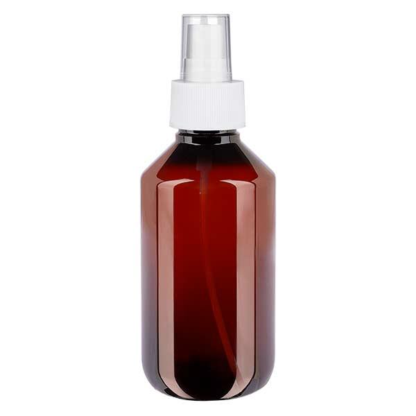 PET láhev 200ml s rozprašovačem bílá PET láhev 200ml s rozprašovačem bílá
