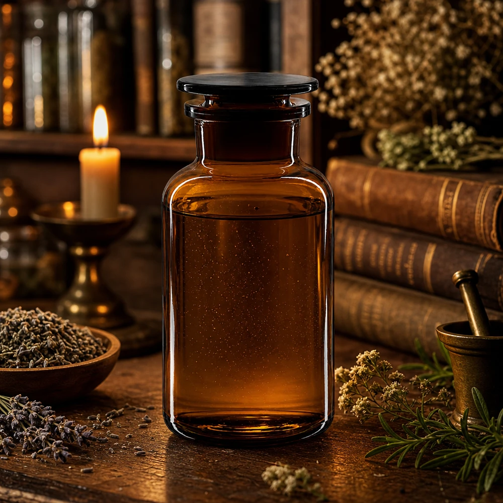 Láhev s kulatým ramenem 500ml hnědá skleněná zátka se širokým hrdlem. Braune Rundschulterflasche 500ml Weithals mit Glasstopfen für ätherische Öle und Extrakte