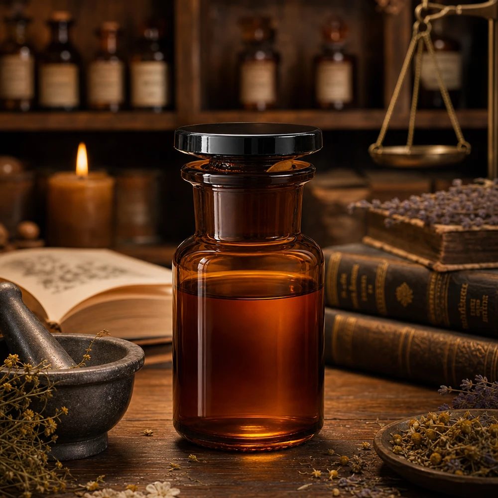 Dunkle Medizinflasche 50ml mit Glasstopfen UV-Schutz für empfindliche Substanzen und Extrakte