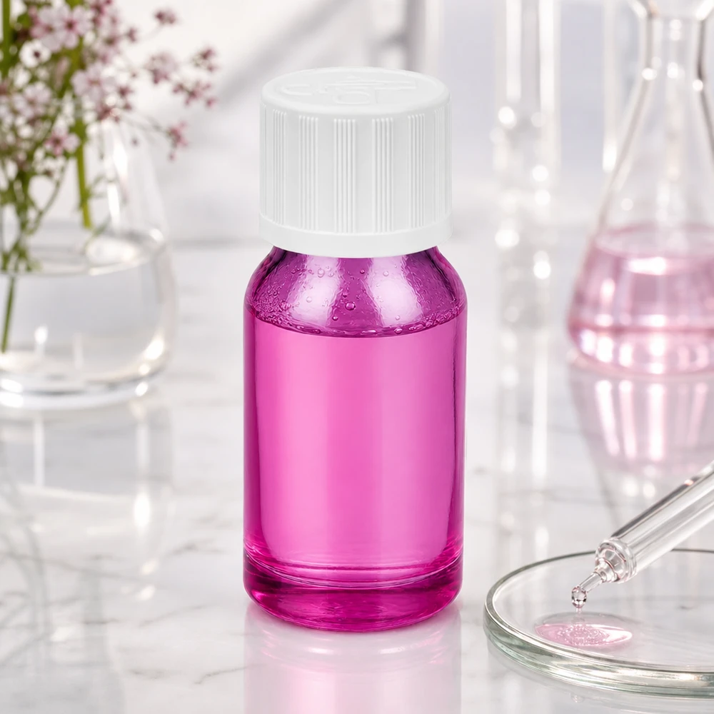 10ml Flasche in intensivem Violett mit robustem Glas und auslaufsicherem Verschluss