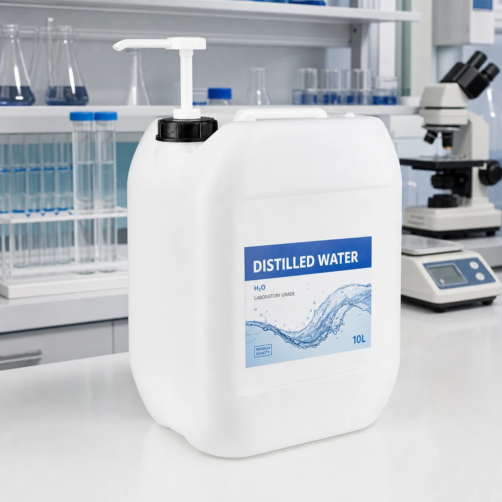 Kanystr 10 litrů s dávkovacím čerpadlem Kompakter 10 Liter Vorratsbehälter mit Dosierpumpe für Labor Grade destilliertes Wasser 10L