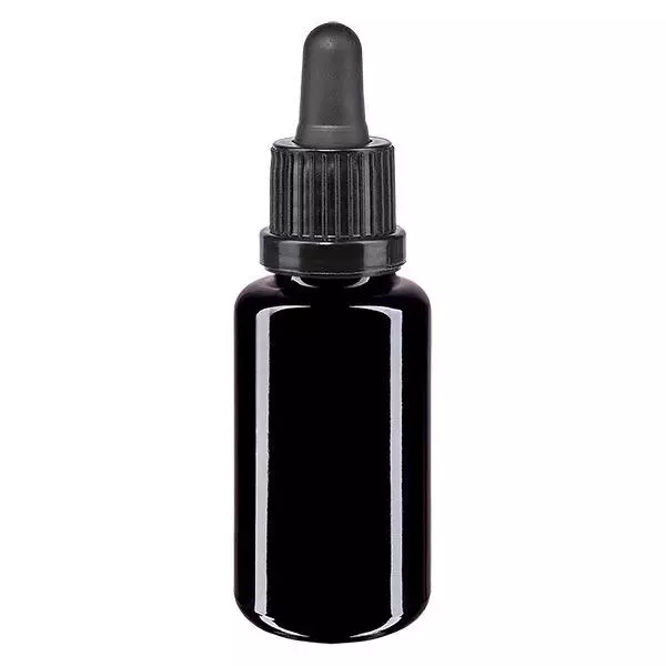 Lékárenská láhev fialová 20ml pipeta černá uzávěr s ochranou proti manipulaci. Lékárenská láhev fialová 20ml pipeta černá uzávěr s ochranou proti manipulaci.