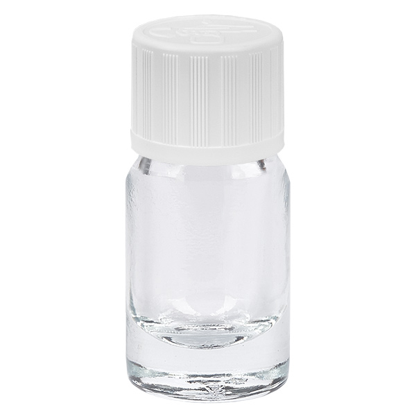 5ml láhev 11mm šroubovací uzávěr bílý standardní odolný proti dětem ClearLine UT18/5 5ml láhev 11mm šroubovací uzávěr bílý standardní odolný proti dětem ClearLine UT18/5