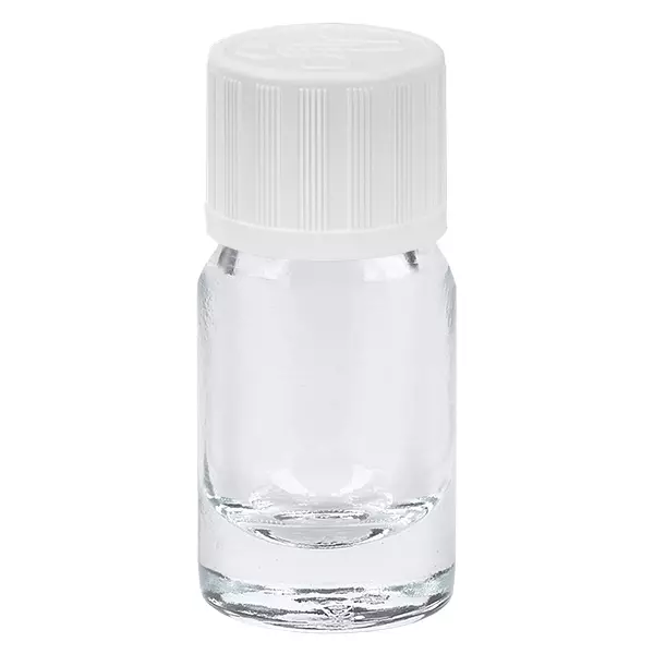5ml láhev 11mm šroubovací uzávěr bílý standardní odolný proti dětem ClearLine UT18/5 5ml láhev 11mm šroubovací uzávěr bílý standardní odolný proti dětem ClearLine UT18/5