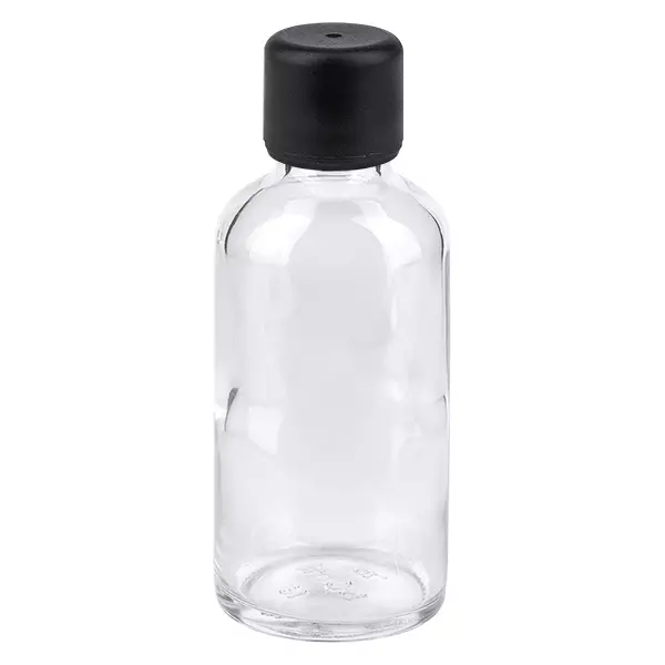 50ml láhev 6mm šroubovací uzávěr černý standard ClearLine UT18/50