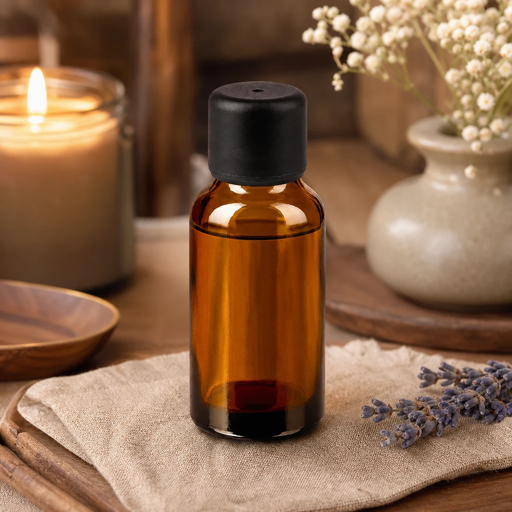 Vielseitige 20ml Flasche aus UV-schützendem Braunglas für DIY Kosmetik und Essenzen
