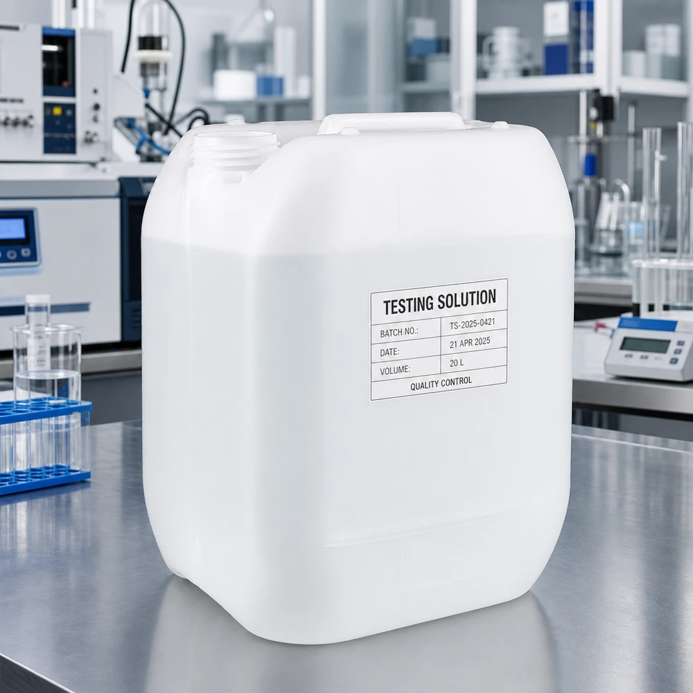 Kanystr 10 litrů bez víčka Robuster Kunststoffkanister 10 Liter mit breitem Boden standsicher für Industrie und Forschung