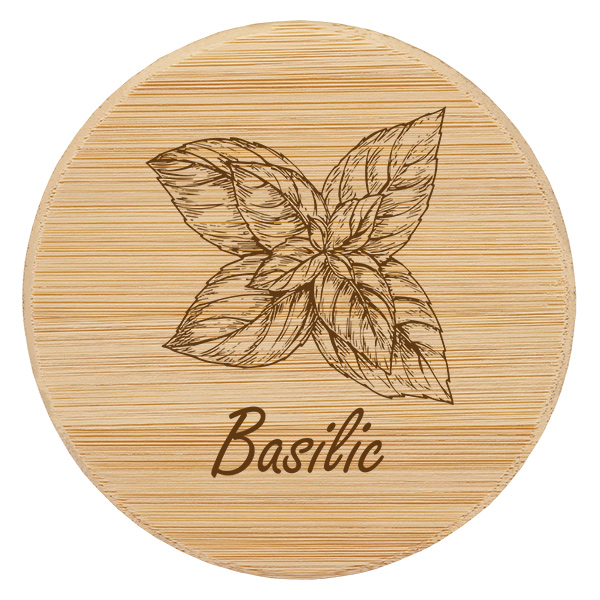 Couvercle en bois "Basilic" pour WECK RR60 Couvercle en bois "Basilic" pour WECK RR60