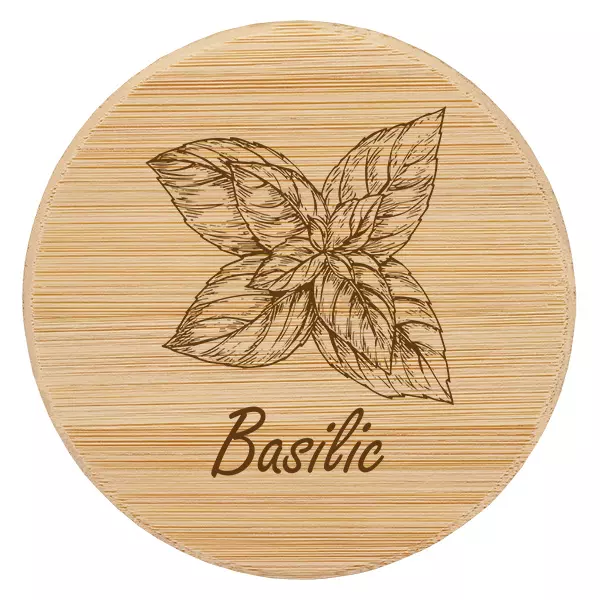 Couvercle en bois "Basilic" pour WECK RR60