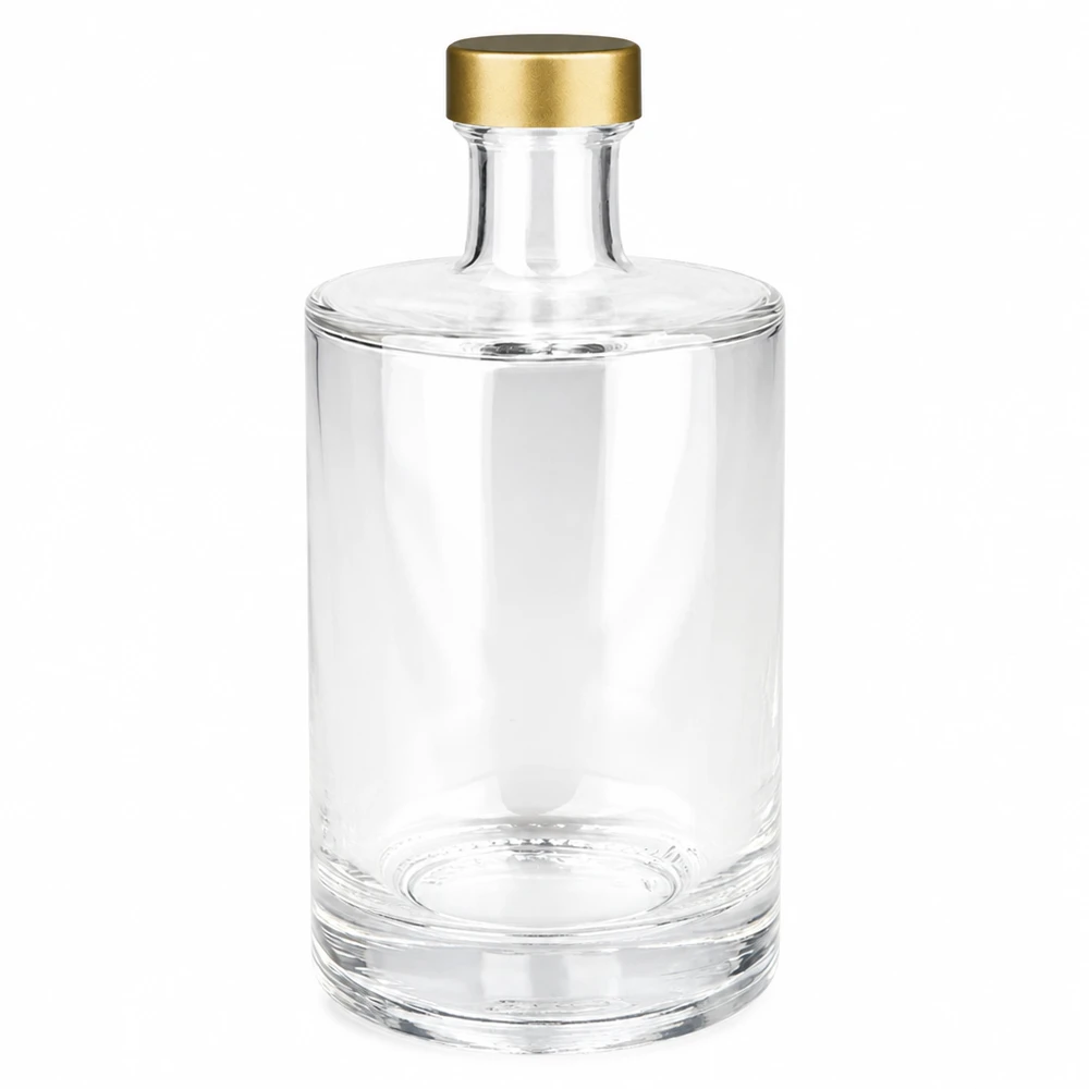 500ml Glasflasche "Sam" + Schraubverschluss gold UNiTWIST Elegante 500ml Glasflasche Sam mit goldenem Schraubverschluss - stilvolle Aufbewahrung für Küche und Haushalt