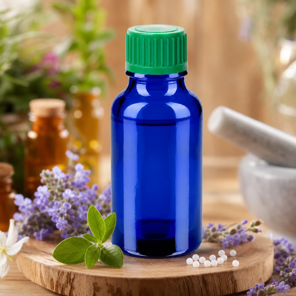 Sterile 20ml Glasflasche STD BlueLine UT18/20 mit auslaufsicherem Tropfverschluss für Reinräume