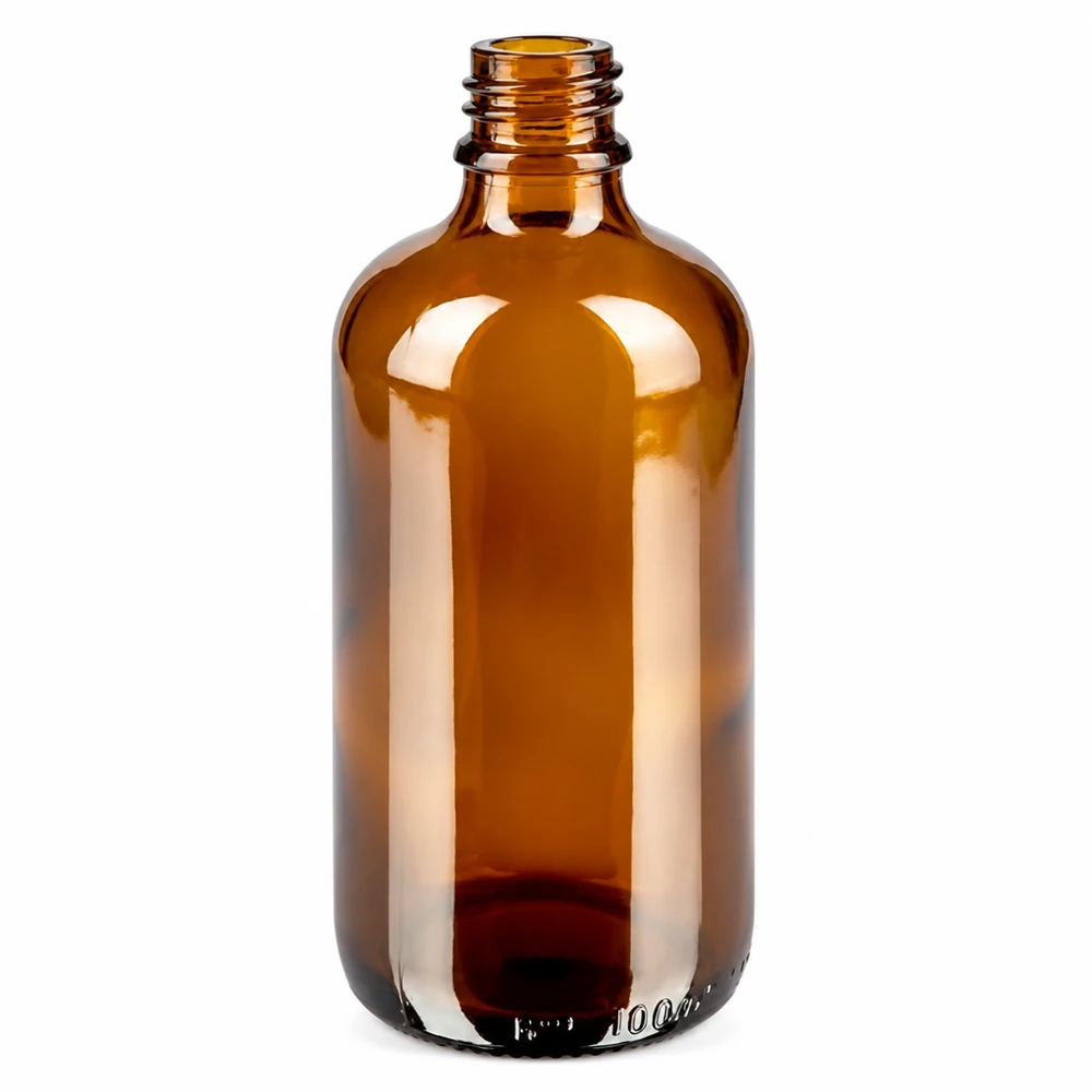 100ml kapátko lahvička 2mm černá tamper-evidentní uzávěr BrownLine UT18/100 Bernsteinfarbene 100ml Tropfflasche mit UV-Schutz und schwarzem Verschluss für lichtempfindliche Stoffe