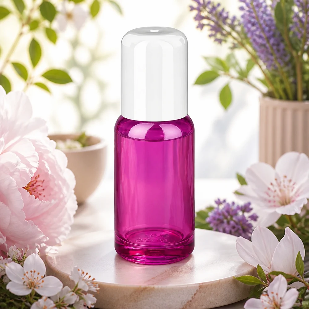 20ml lahvička s kuličkovým rozprašovačem PurpleLine UT18/20 bílá standardní Violette 20ml Roll-On Flasche mit ergonomischem Design für einfache Handhabung von Pflegeölen