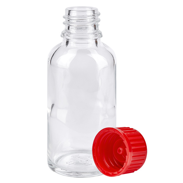 30ml láhev 11mm šroubovací uzávěr červená Standard ClearLine UT18/30 30ml láhev 11mm šroubovací uzávěr červená Standard ClearLine UT18/30