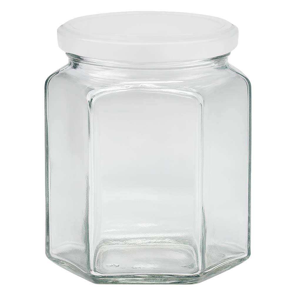 400g Honigglas mit weißem Deckel BasicSeal UNiTWIST