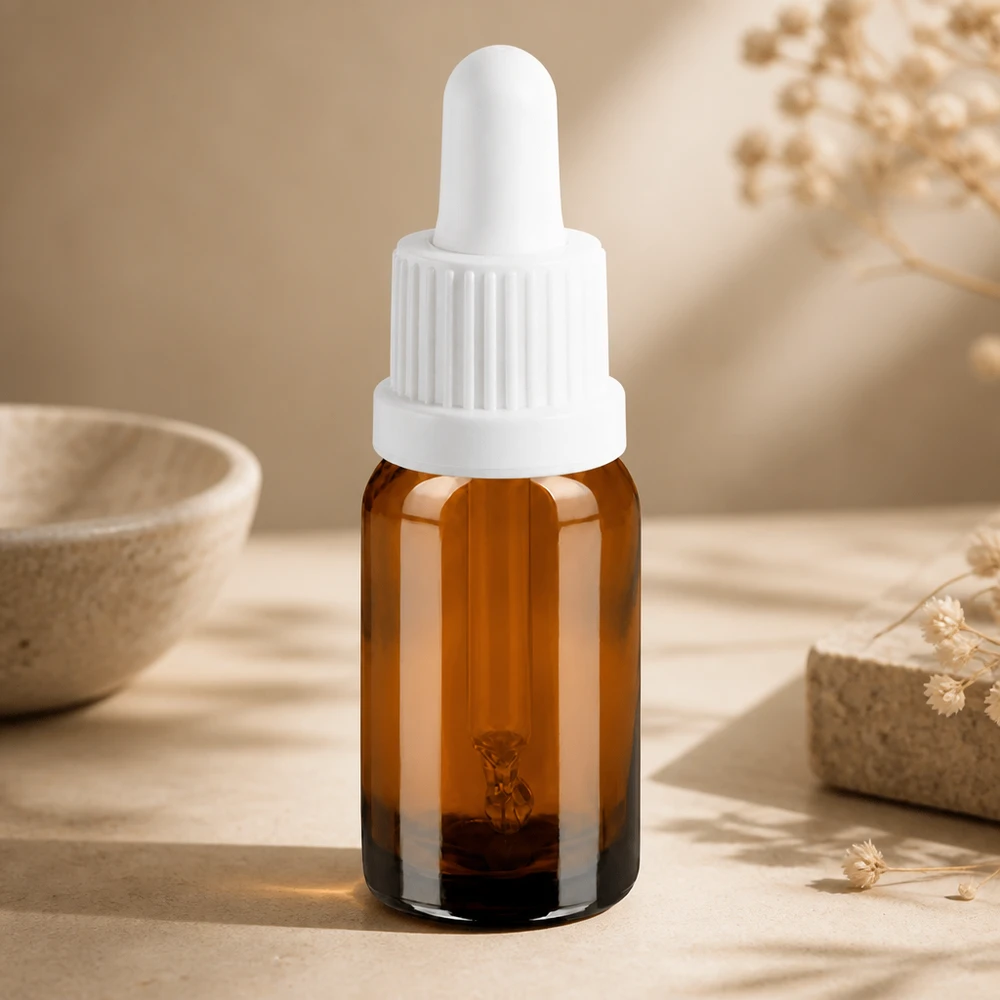 10ml pipetovací láhev bílá s uzávěrem s ochranou proti manipulaci BrownLine UT18/10 10ml Pipettenflasche braun mit weißem Verschluss ideal für lichtempfindliche Substanzen