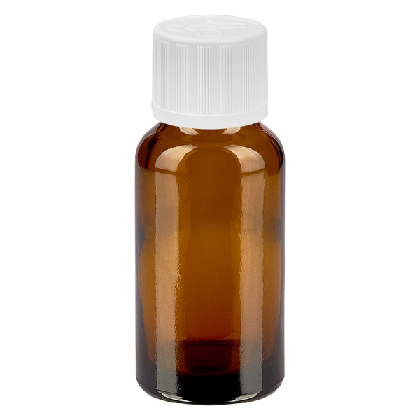 20ml láhev 11mm šroubovací uzávěr bílý standard odolný proti dětem BrownLine UT18/20 20ml láhev 11mm šroubovací uzávěr bílý standard odolný proti dětem BrownLine UT18/20