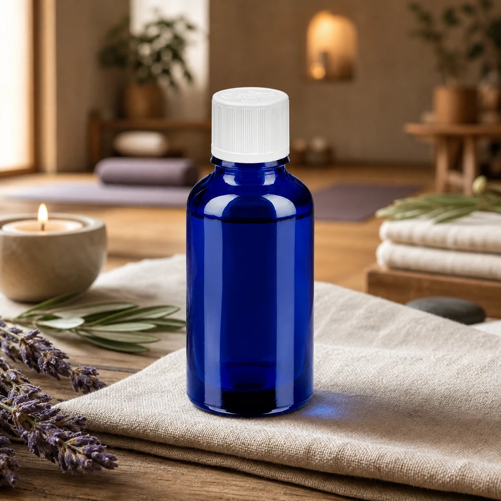 Lichtschützende Glasflasche 30ml in Apothekerqualität mit ergonomischem Verschluss für einfache Handhabung