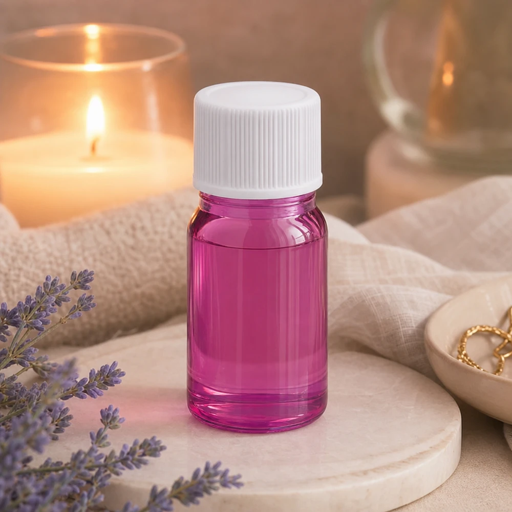 5ml Premium-Glasflasche in Violett mit weißem Verschluss für professionelle Anwendungen