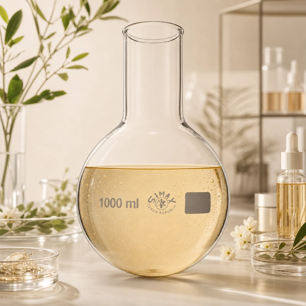 Baňka s kulatým dnem 1000ml široké hrdlo Rundkolben 1000ml mit großer Halsöffnung aus temperaturbeständigem Borosilikatglas gefertigt