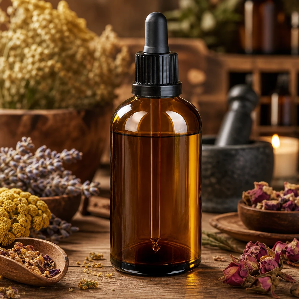 100ml pipetovací láhev černá se zajištěným uzávěrem BrownLine UT18/100 Laborqualität 100ml Pipettenflasche braun mit schwarzem Verschluss für Extrakte