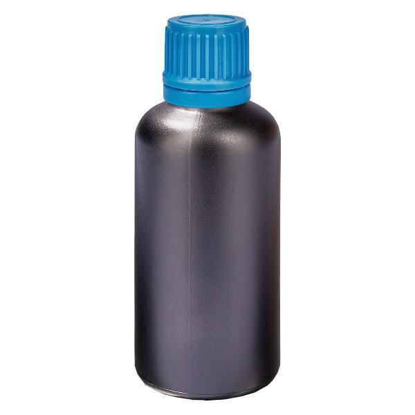 50ml láhev 11mm šroubovací uzávěr modrý uzávěr s ochranou proti manipulaci BlackLine UT18/50 50ml láhev 11mm šroubovací uzávěr modrý uzávěr s ochranou proti manipulaci BlackLine UT18/50