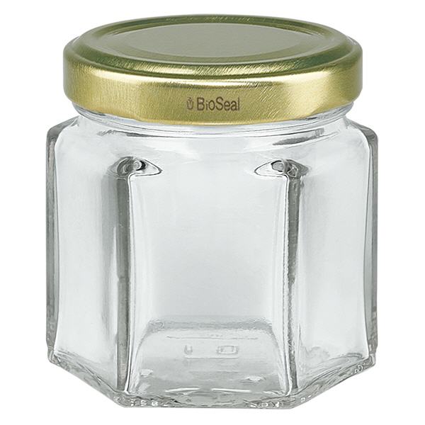 &#352;estihrann&#225; sklenice o objemu 47 ml se zlat&#253;m v&#237;&#269;kem UNiTWIST BioSeal.