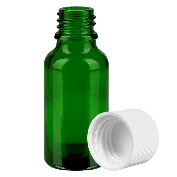 20ml láhev 11mm šroubovací uzávěr bílý standardní dětská pojistka GreenLine UT18/20 20ml láhev 11mm šroubovací uzávěr bílý standardní dětská pojistka GreenLine UT18/20
