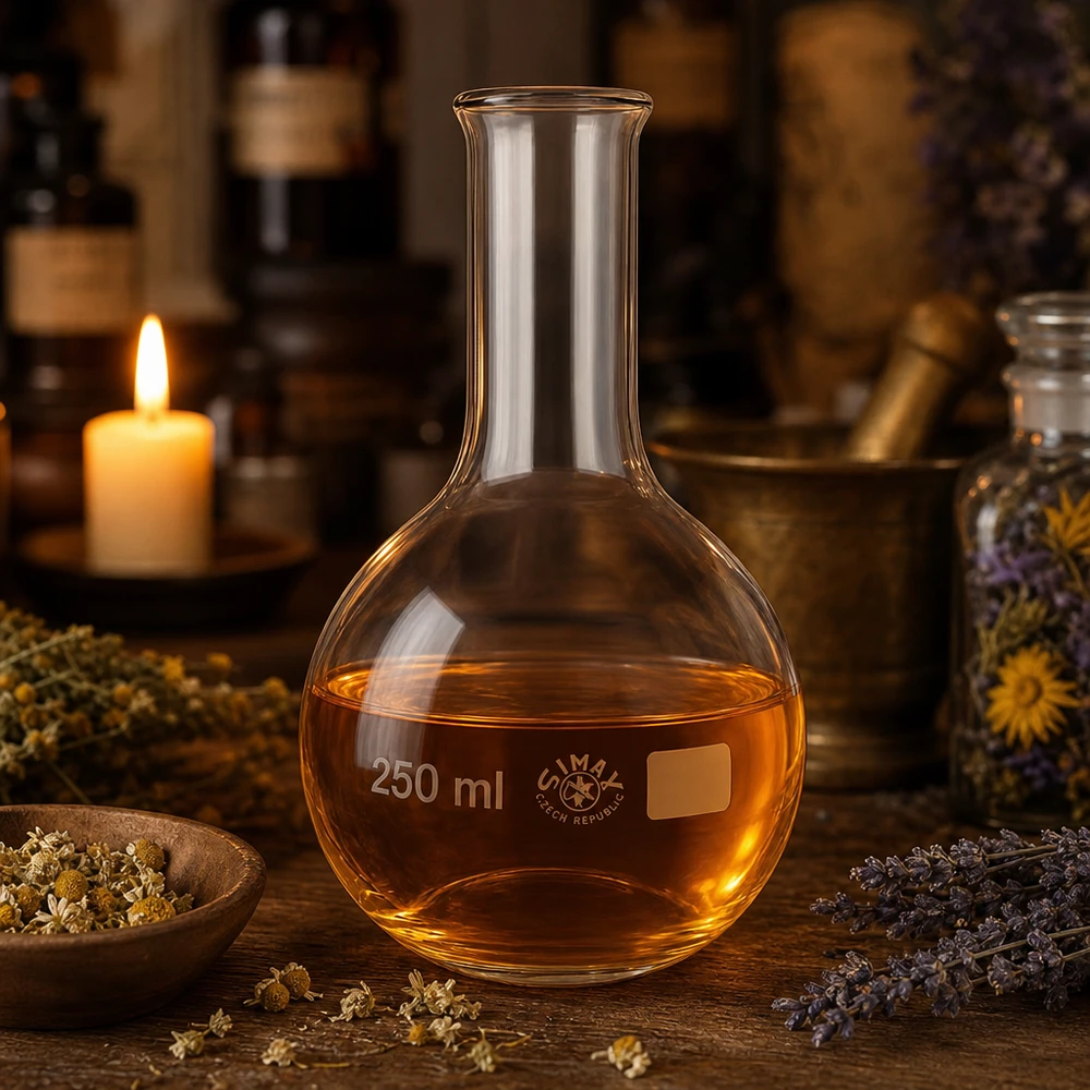 Baňka s úzkým hrdlem 250ml Laborstehkolben 250ml Enghals aus Borosilikatglas für Temperaturwechsel und chemische Beständigkeit