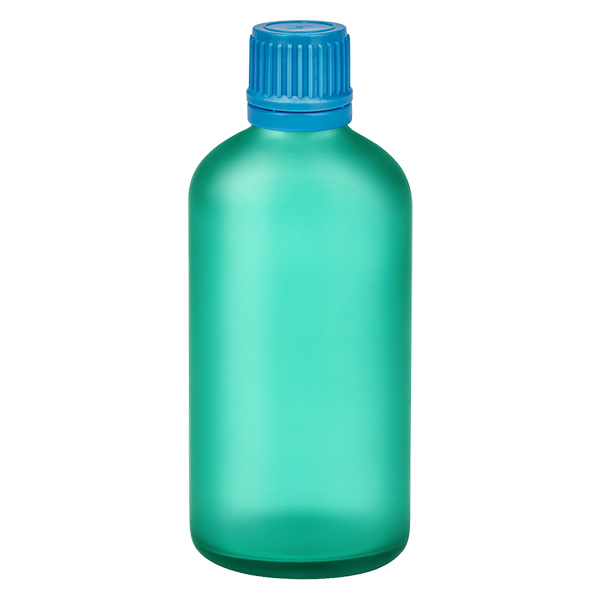100ml láhev 11mm šroubovací uzávěr modrý tamper evidentní uzávěr GreenLine UT18/100 100ml láhev 11mm šroubovací uzávěr modrý tamper evidentní uzávěr GreenLine UT18/100
