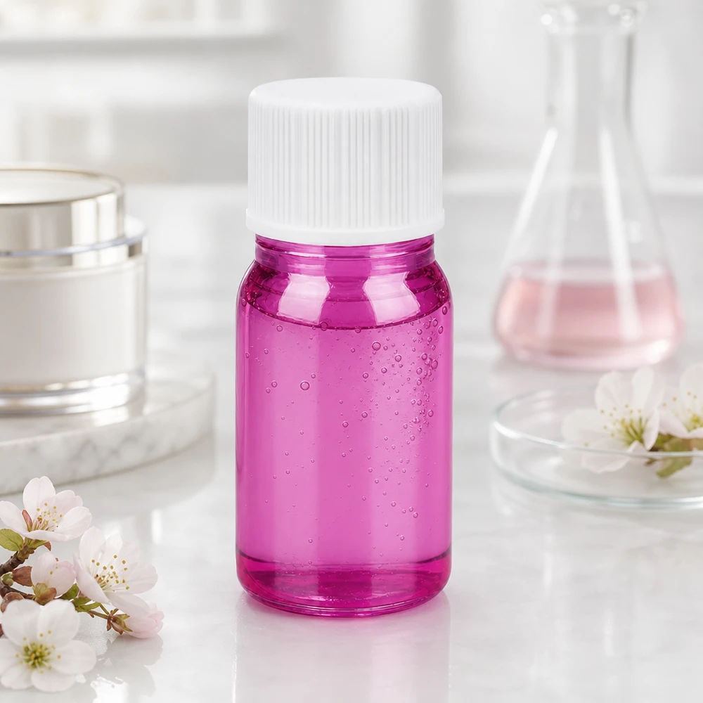 5ml lahvička s 11mm šroubovacím uzávěrem bílá standardní PurpleLine UT18/5 Kleine violette 5ml Glasflasche mit weißem Kunststoffdeckel ideal für Reise und unterwegs