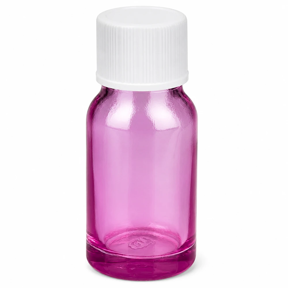 10ml Violettglas-Flasche mit weißem Verschluss schützt lichtempfindliche Inhaltsstoffe