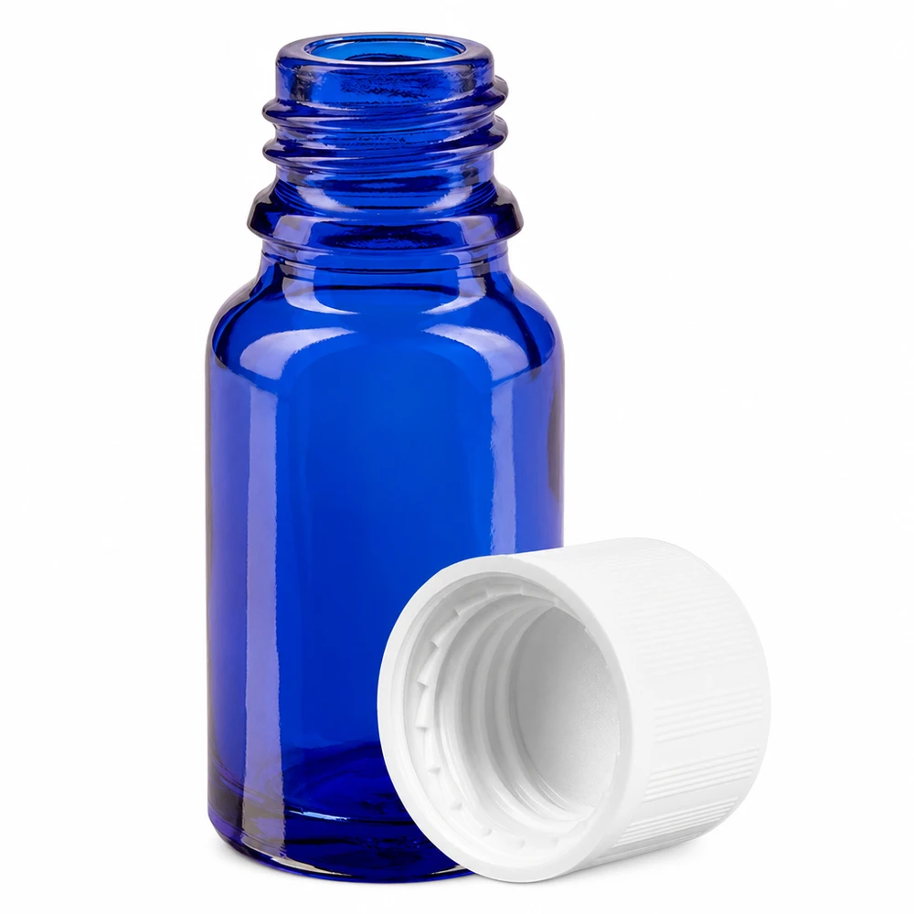 10ml láhev 11mm šroubovací uzávěr bílý standardní dětská pojistka BlueLine UT18/10