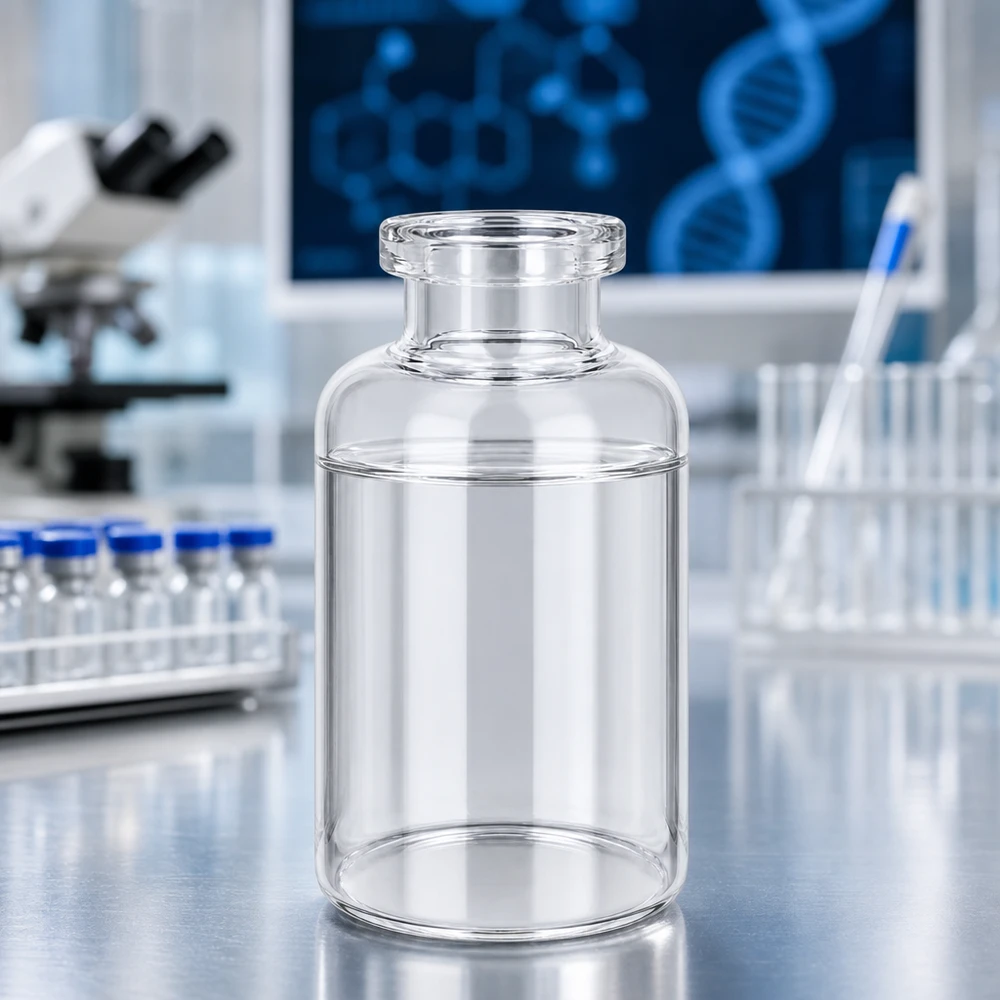 Injekční láhev z čirého skla 30ml Klarglas Vial 30ml mit dickem Flaschenboden und glatter Oberfläche für aseptische Abfüllprozesse