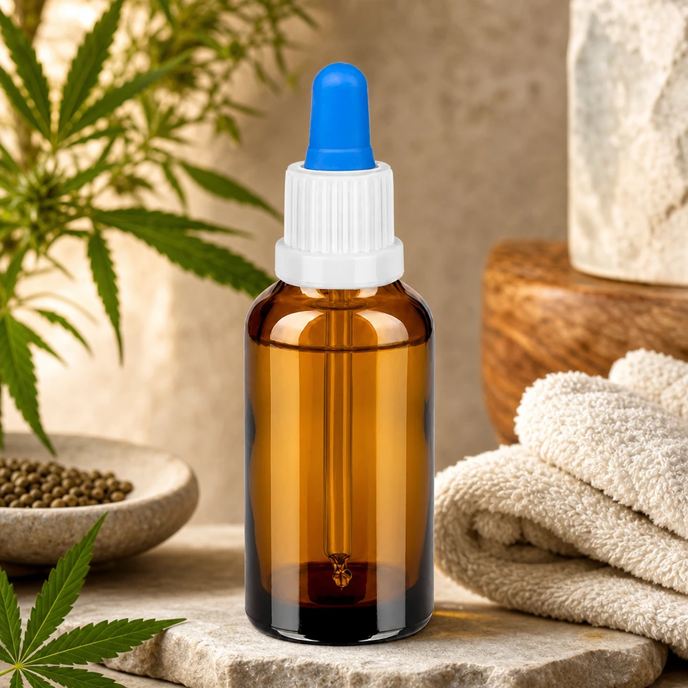 Laborqualität 30ml Braunglasflasche mit auslaufsicherem Pipettensystem für Profis