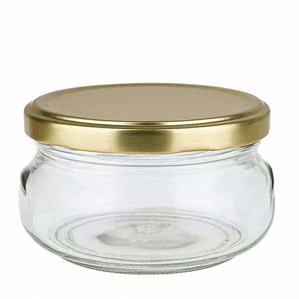 120ml zavařovací sklenice s víčkem BasicSeal zlatá UNiTWIST 120ml zavařovací sklenice s víčkem BasicSeal zlatá UNiTWIST