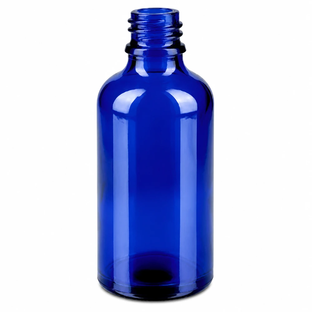 Elegante kobaltblaue 50ml Glasflasche für selbstgemachte Gesichtswasser und Tonics