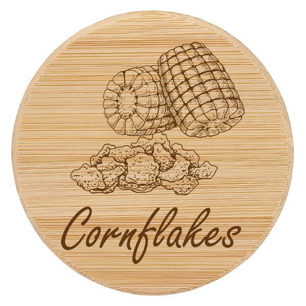 Couvercle en bois "Cornflakes" pro WECK RR100 Couvercle en bois "Cornflakes" pro WECK RR100