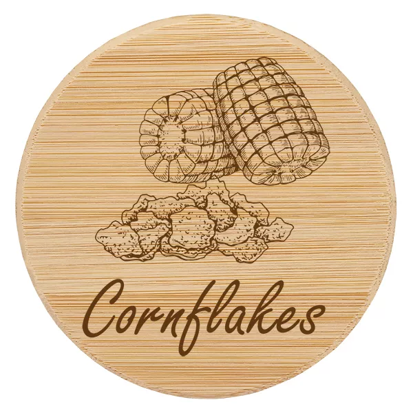 Couvercle en bois "Cornflakes" pro WECK RR100 Couvercle en bois "Cornflakes" pro WECK RR100