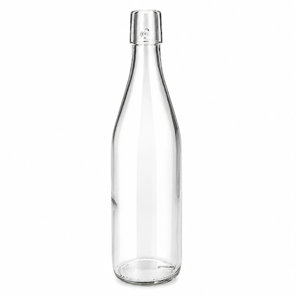 Skleněná láhev o objemu 500 ml bez otočného víčka UNiTWIST 500ml Glasflasche UNiTWIST transparent ohne Bügelverschluss mit Schraubverschluss für Getränke und Aufbewahrung