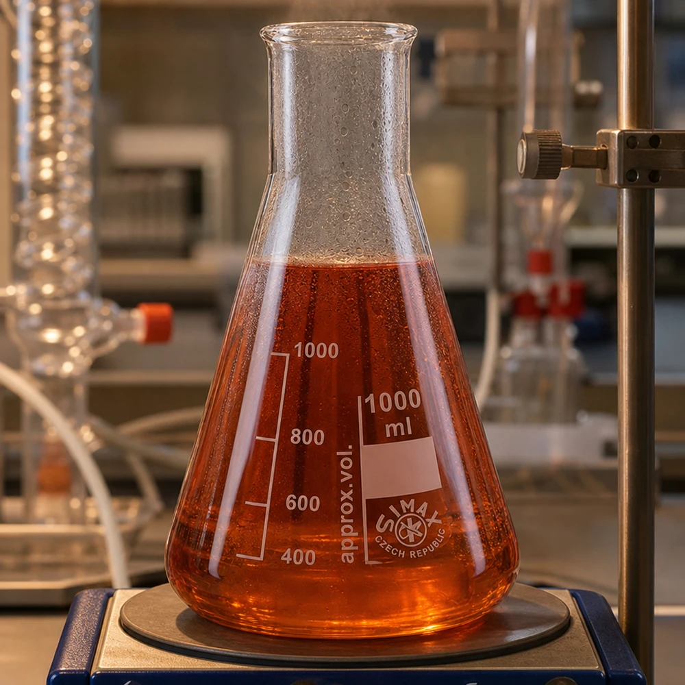 Erlenmeyerova baňka 100 ml se širokým hrdlem Erlenmeyerkolben 100ml Weithals konische Form optimal für Schwenken und Mischen von Substanzen