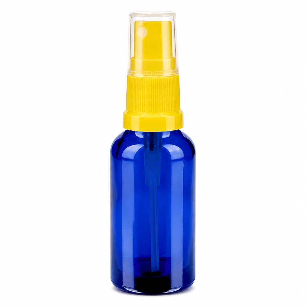30ml Zerstäuberflasche in leuchtendem Blau mit UV-Schutz für lichtempfindliche Substanzen