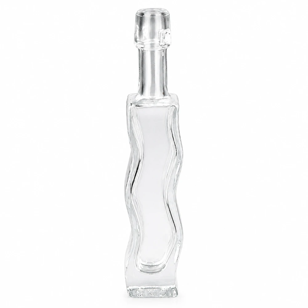 40ml Glasflasche "Anna" ohne Bügelverschluss UNiTWIST 40ml Glasflasche Anna mit Bügelverschluss transparent leer Flaschenhals sichtbar Produktfoto Frontansicht