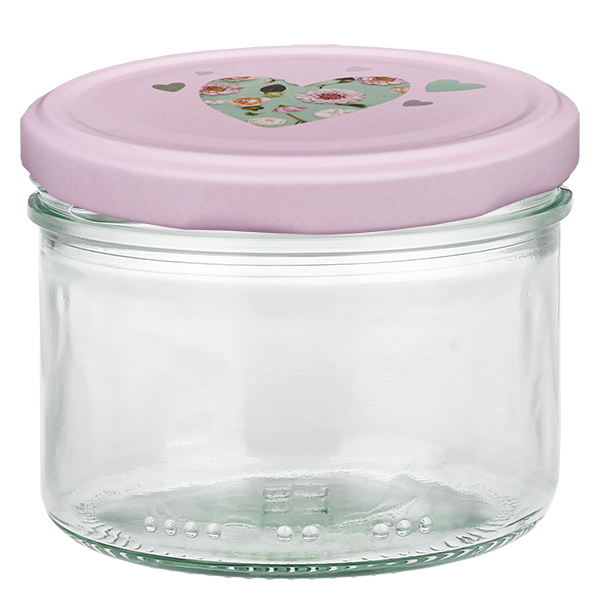 230ml v&#225;lcov&#225; sklenice + v&#237;&#269;ko BasicSeal srd&#237;&#269;kov&#225; r&#367;&#382;ov&#225;