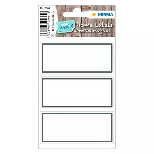 Univerzální štítky bílé/šedé (18 samolepek) 82x36mm Univerzální štítky bílé/šedé (18 samolepek) 82x36mm
