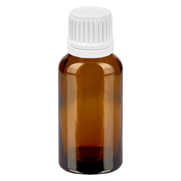20ml láhev 11mm šroubovací uzávěr bílý s pojistkou proti manipulaci BrownLine UT18/20 20ml láhev 11mm šroubovací uzávěr bílý s pojistkou proti manipulaci BrownLine UT18/20